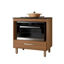 Balcão Para Cooktop 80 1 Gaveta Ipê/Ipê - Nicioli