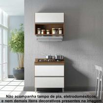 Balcão para Cooktop 80cm com Aéreo e Nicho 3pc CJ30-013 Semplicitá Móveis Balcão para Cooktop 80cm com Aéreo e Nicho 3pc CJ30-013 Semplicitá Móveis