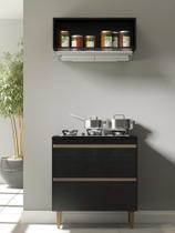 Balcão para Cooktop 80cm com Nicho 2pc CJ30-020 Semplicitá Móveis Balcão para Cooktop 80cm com Nicho 2pc CJ30-020 Semplicitá Móveis