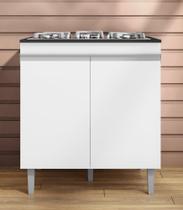 Balcão Para Cooktop Andréia 2 Portas Branco Ajl Balcão Para Cooktop Andréia 2 Portas Branco Ajl