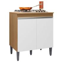 Balcão Para Cooktop Andréia Amêndoa Branco - Ajl Balcão Para Cooktop Andréia Amêndoa Branco - Ajl