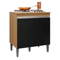 Balcão para Cooktop Andréia Amendoa Preto - AJL Balcão para Cooktop Andréia Amendoa Preto - AJL