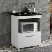 Balcão para Cooktop Cozinha 5 Bocas 1 Porta Salvia Kaiki Bco