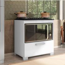 Balcão Para Cooktop de 5 Bocas 1Porta Branco Albânia Brienza