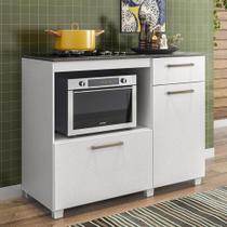Balcão Para Cooktop e Forno 2 Portas 1 Gaveta - Branco - Fiorello