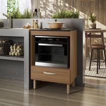 Balcão Para Cooktop e Forno Com 01 Gaveta Ipê Balcão Para Cooktop e Forno Com 01 Gaveta Ipê