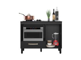 Balcao para Cooktop e Forno Fit Preto Nicioli