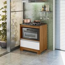 Balcão para Cooktop e Forno NT 3110 Freijó Trend e Branco New Notável Móveis Balcão para Cooktop e Forno NT 3110 Freijó Trend e Branco New Notável Móveis