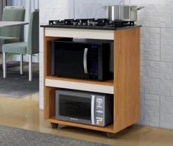 Balcão Para Cooktop e Forno Turim Kaiki Móveis - Nature/Off