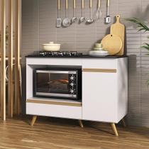 Balcão Para Cooktop E Forno Veneza Multimóveis Mp2258 Branco