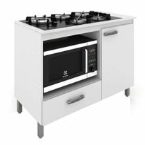 Balcão para Cooktop e Nicho para Forno Roma 1 Porta 1 Gaveta Móveis Sul