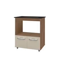 Balcão Para Cooktop Elisa 4 Bocas 2 Portas Savana Off White Moblis