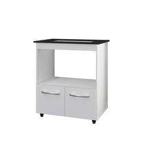 Balcão Para Cooktop Elisa 5 Bocas 2 Portas Branco Moblis