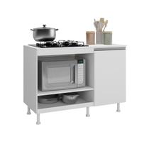 Balcão Para Cooktop em mdf Micro,forno,fruteira Para Cozinha Branco Balcão Para Cooktop em mdf Micro,forno,fruteira Para Cozinha Branco