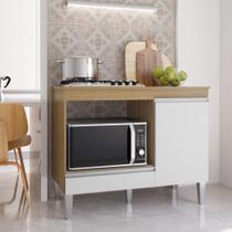 Balcão para Cooktop Frankfurt amendoa branco
