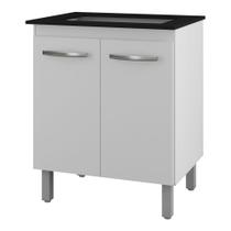 Balcão Para Cooktop Jady 70cm 02 Portas Com Tampo Recortado Branco - Abmaza