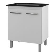 Balcão Para Cooktop Jady 70cm 02 Portas Com Tampo Recortado Branco - Abmaza