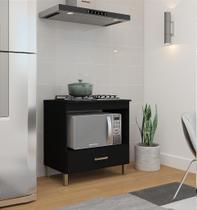 Balcão para cooktop preto - Catar