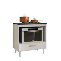 Balcão Para Cooktop Slim 80 1 Gaveta Branco UV - FdECOR Balcão Para Cooktop Slim 80 1 Gaveta Branco UV - FdECOR