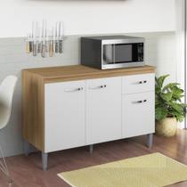 Balcão para Cozinha 2 Portas 1,20m Derby amendoa branco