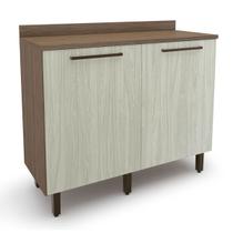 Balcão para Cozinha 2 Portas Evolution Plus Marrom/Tannat/Legno Crema