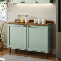 Balcão Para Cozinha 2 Portas Provençais sem Tampo Iluminata Balcão Para Cozinha 2 Portas Provençais sem Tampo Iluminata