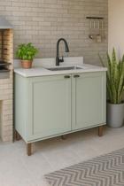 Balcão Para Cozinha 2 Portas Provençais sem Tampo Iluminata