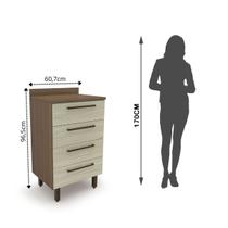 Balcão para Cozinha 4 Gavetas Evolution Plus Balcão para Cozinha 4 Gavetas Evolution Plus