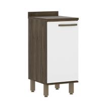 Balcão para Cozinha 40 cm com Tampo 1 Porta Branco Uv Sara Luciane