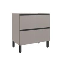 Balcão para Cozinha 80cm 2 Portas Cinza/Fumê Balcão para Cozinha 80cm 2 Portas Cinza/Fumê
