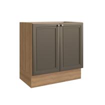Balcão para Cozinha 80cm 2 Portas Classica Marrom/Montana/Bronze