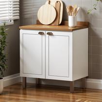 Balcão para Cozinha 80cm 2 Portas com Tampo Conecta Branco/Ébano