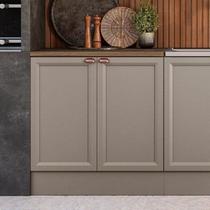 Balcão para Cozinha 80cm com Tampo Unna Cinza/Gris Balcão para Cozinha 80cm com Tampo Unna Cinza/Gris
