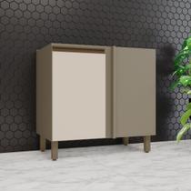 Balcão Para Cozinha Canto Reto 1 Porta 100% MDF Aurora Espresso Móveis
