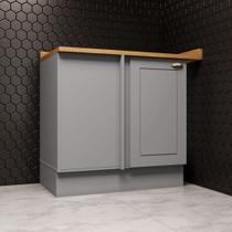 Balcão Para Cozinha Canto Reto 1 Porta com Tampo Emily