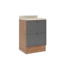 Balcão Para Cozinha Modulada Com 2 Gavetas e Tampo 60 cm Balcão Para Cozinha Modulada Com 2 Gavetas e Tampo 60 cm