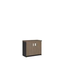 Balcão para Escritório 2 Portas Design Moderno Marrom/Ameixa/Preto Balcão para Escritório 2 Portas Design Moderno Marrom/Ameixa/Preto