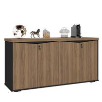 Balcão para Escritório 4 Portas com Chave 2 Prateleiras