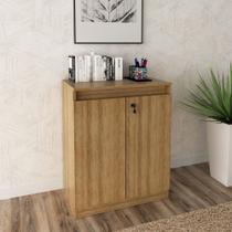 Balcão para Escritório 60cm com 1 Prateleira 2 Portas e Chave ME4149