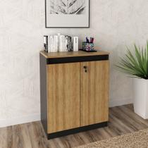 Balcão para Escritório 60cm com 1 Prateleira 2 Portas e Chave ME4149
