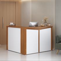 Balcão para Escritório Atendimento Recepção em L Branco/Freijó com Artany Balcão para Escritório Atendimento Recepção em L Branco/Freijó com Artany