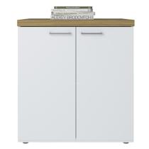 Balcão Para Escritório Home Office Multiuso 2 Portas Orly A02 Olmo Branco - Lyam Decor Balcão Para Escritório Home Office Multiuso 2 Portas Orly A02 Olmo Branco - Lyam Decor