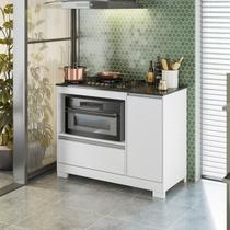 Balcão para Fogão Cook Top de 5 Bocas com Gavetão Branco/New