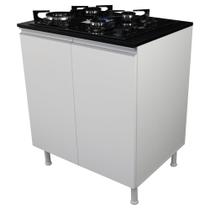 Balcão Para Fogão Cooktop 70Cm em Mdf 2 Portas Para Cozinha