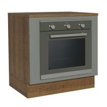 Balcão Para Forno 80 X 60 Cm Com Tampo Rustic/cinza