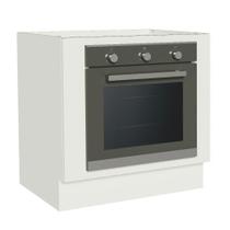 Balcão para Forno de Embutir 80 x 60 cm Sem Tampo Branco Agata, Glamy, Stella Madesa