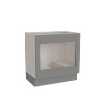 Balcão para Forno de Embutir 80cm sem Tampo Arizona CabeCasa MadeiraOriginals Branco e Cinza