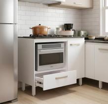 Balcão Para Forno e Cooktop 4 5 Bocas Cozinha com Gaveta