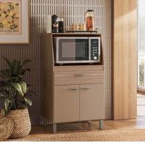 Balcão para Forno e Micro-ondas em MDF 15mm com 1 Gaveta e 2 Portas Champagne / Rosé Balcão para Forno e Micro-ondas em MDF 15mm com 1 Gaveta e 2 Portas Champagne / Rosé