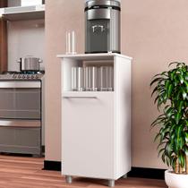 Balcão para Galão de Água Bebedouro Cozinha Nicho Multiuso Fruteira Branco Suporte 1 porta